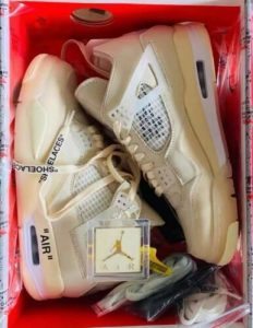 Off-White x Jordan 4 SP 'Sail' photo review