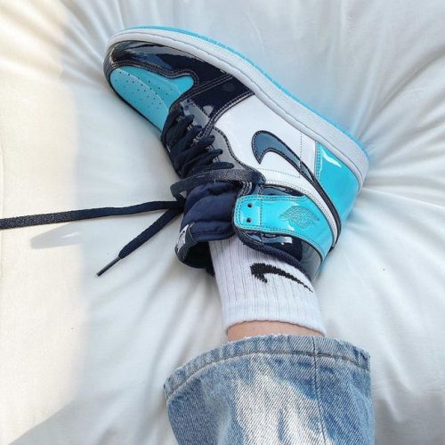 Jordan 1 Retro High OG 'UNC Patent' (W) photo review