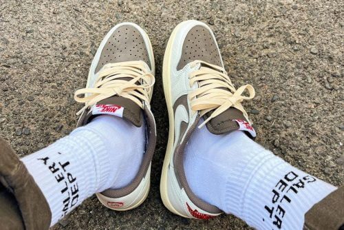 Travis Scott x Jordan 1 Low 'Reverse Mocha' photo review