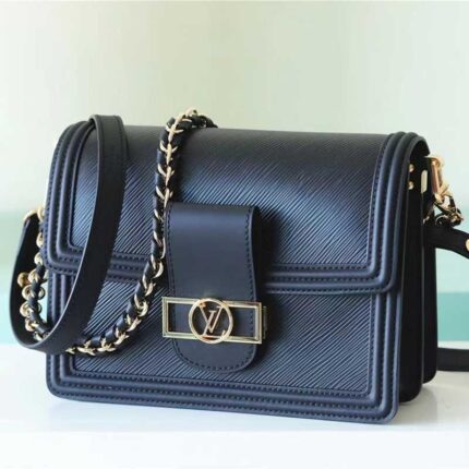 (W) Dauphine MM Epi grained cowhide leather