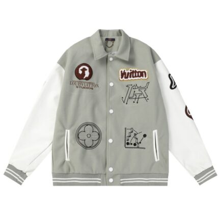 Louis Vuitton 'Evil Eye' Embroidered Baseball Jacket