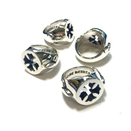 Chrome Hearts Hollow Cross Flame Ring