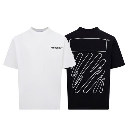 OW23SS Minimalist Wavy Line Oversized T-Shirt