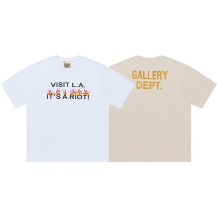 GALLERY DEPT Gold Glitter Print T-Shirt